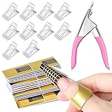tips para manicura francesa 【Seguro & Cómodo】El borde del cortador de uñas está redondeado y pulido sin rebabas. No dañará tus manos durante el arte de las uñas. La abrazadera del constructor de uñas tiene forma de arco, lo que deja suficiente espacio para que las uñas se estiren. Deja que disfrutes de la manicura cómodamente.