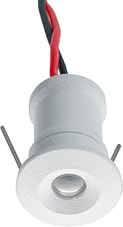 Planetitaly Mini foco IP65 LED 1 W rendimiento 12 W empotrado punto de luz 12 V cabina ducha cielo estrellado señalización luces escalones barco caravana (luz azul, color blanco)
