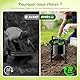 Gifeerory Modernisiertes Rotierendes Sieb für Gartenerde, Kompostsieb, Siebfilter, 33 cm, mit 4 austauschbaren Maschen, 3/6/9/12 mm, Gartensieb, manuell, drehbar