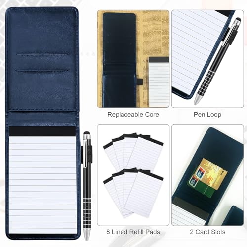 Mini calepin de notes avec porte-stylo idéal pour les déplacements pro