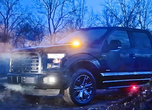 image for iJDMTOY Amber LED Strobe Warning Light Flashers Compatible with Jeep, 