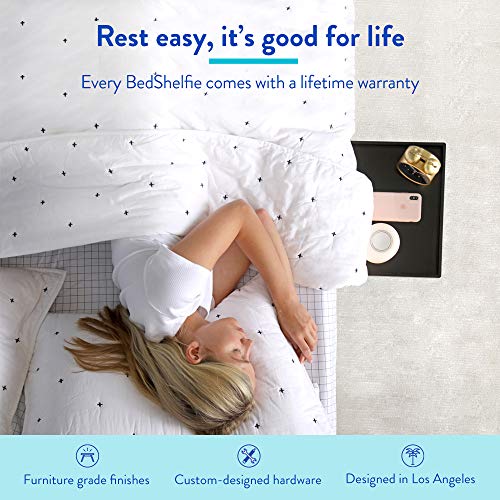 image for BedShelfie Wood Bedside Shelf for Bed & Bunk Bed Shelf College Dorm Ro