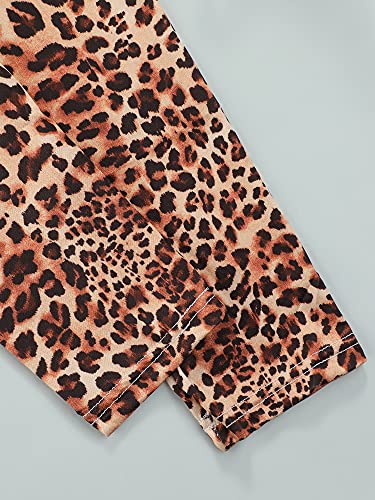 Fyclemt Kids Toddler Baby Girl Christmas Leggings Clothes Elk/Reindeer/Wave Stripe Print Long Yoga Pants Trousers For Little Girls (Leopard, 6-7 Years) #TOP5