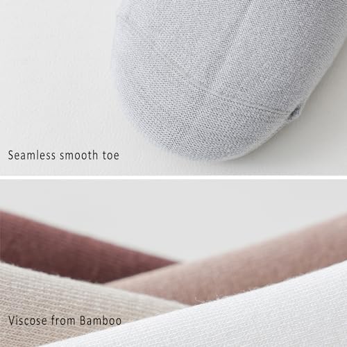 Image of EPEIUS Women's Bamboo Ankle Socks - Seamless Toe, Low Cut, No Show, Lightweight 3 /6 Pack