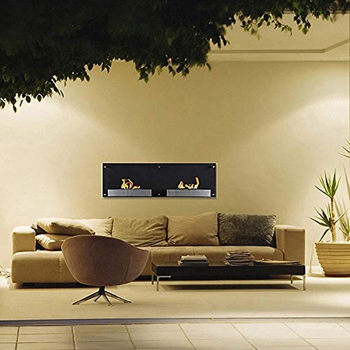 Regal Flame Mora 47 Inch Ventless Wall Mounted Bio Ethanol Fireplace - Thumbnail 2