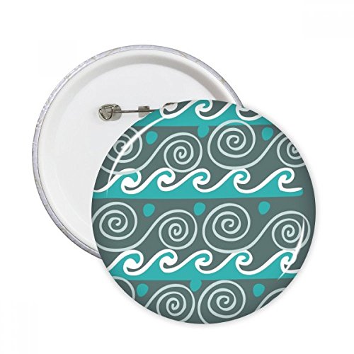 Badge bouton vague bleue Mexique DIYthinker lot de 5