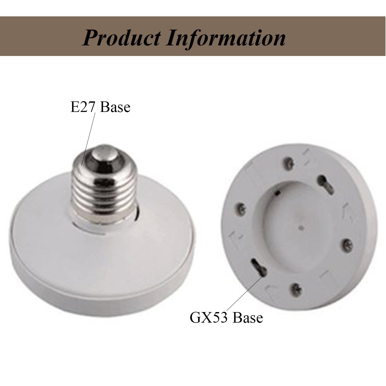 FINELED Portalampada GX53 - Attacco Per Lampadine LED E Fluorescenti - Bianco, Con Filo 10cm (Confezione Da 4)