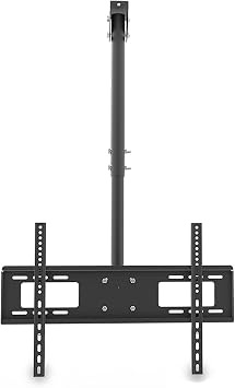 Ceiling TV Mount Fits Most 32-70 Inch LED, LCD OLED Flat Screen TVs,Universal Wall Bracket Roof Rack Pole Retractable Tilt TV Mount Stand Base Bracket Holds up to 110Lbs,Max VESA 600x400mm,Black B
