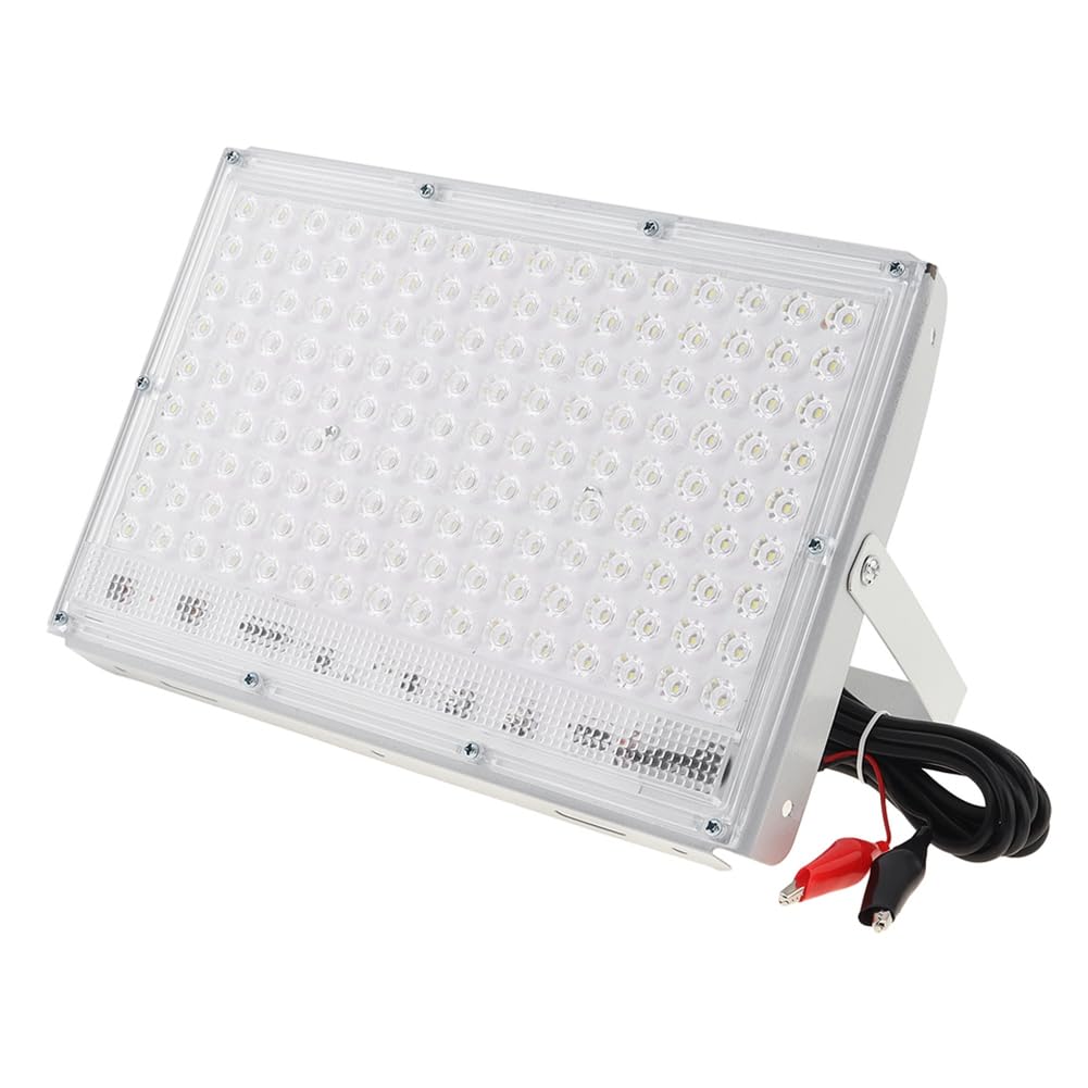 UDSKNV[KSL Emergency Outdoor Lighting LED Flood Light 12V-85V IP65 Waterproof 200W Equivalent with Alligator Clip