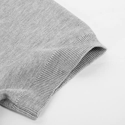 Short Sleeve Summer Cardigans For Women Open Front Cropped Bolero Shrugs Sweater For Dress(Light Gray Short Sleeve,Xl) #TOP5