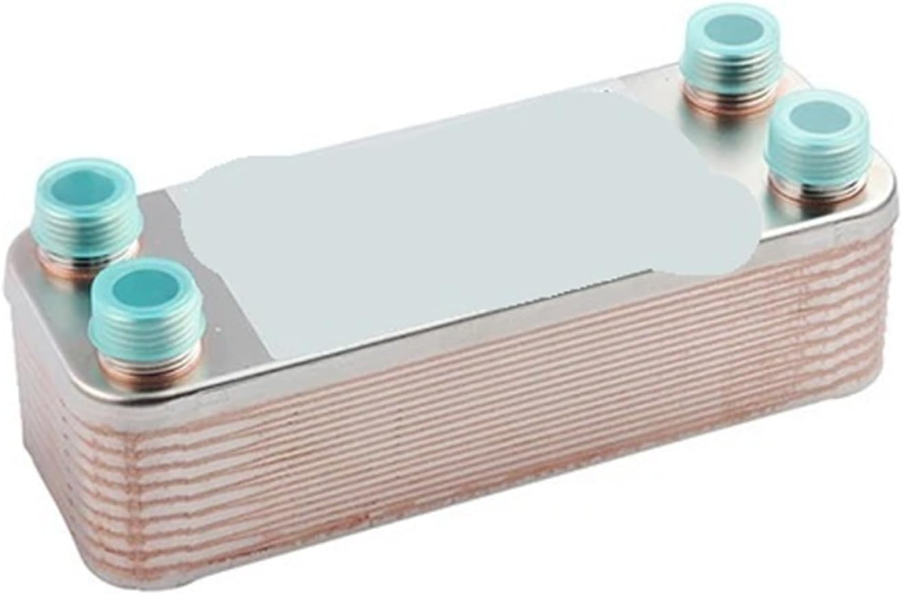 wort chiller, 20 Plates Heat Exchanger Wort Chiller, Stainless Steel And Brazed With Copper Counterflow Home Brew Beer Cooling Tools