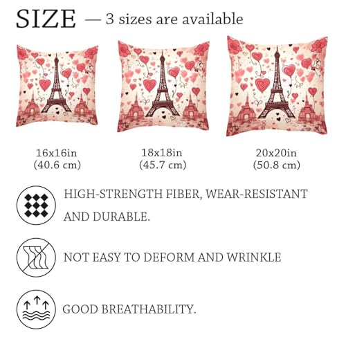 Housse de coussin velours Tour Eiffel idée cadeau maison - 7