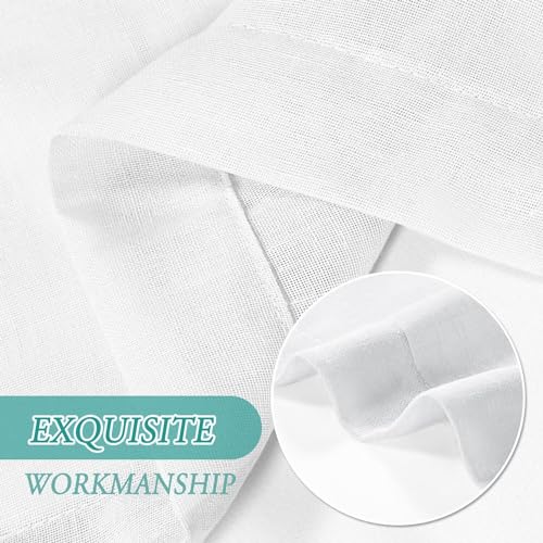 Gluhbirnen Outdoorvorhänge, Outdoor Vorhänge mit Ösen Wasserdicht, Balkon Vorhang, Transparente Vorhänge, Sonnenschutz Vorhang, Outdoor Gardinen, Vorhang Pavillon, Leinen, 132 * 213CM