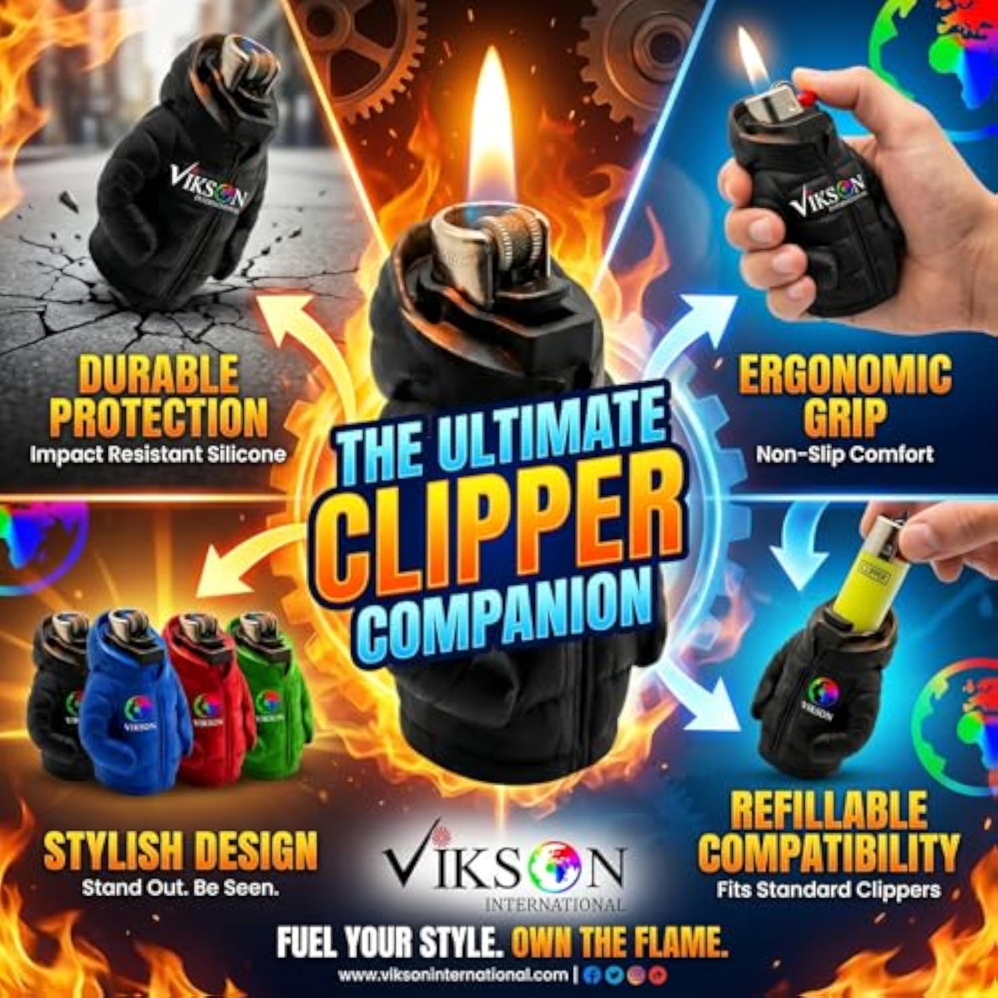 Puffer Jacket Clipper Lighter Sleeve, Premium Streetwear Design