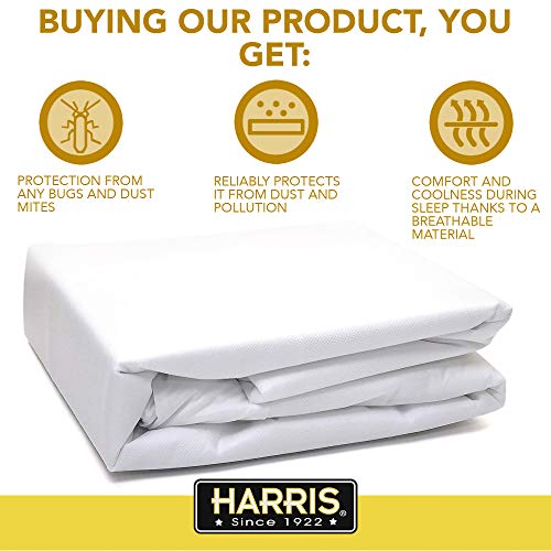 Harris New Premium Bed Bug Mattress Encasement Protector Cover, Waterproof - Queen Size