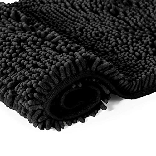 LuxUrux Bath Mat-Extra-Soft Plush Bath Shower Bathroom Rug,1'' Chenille Microfiber Material - Image 4