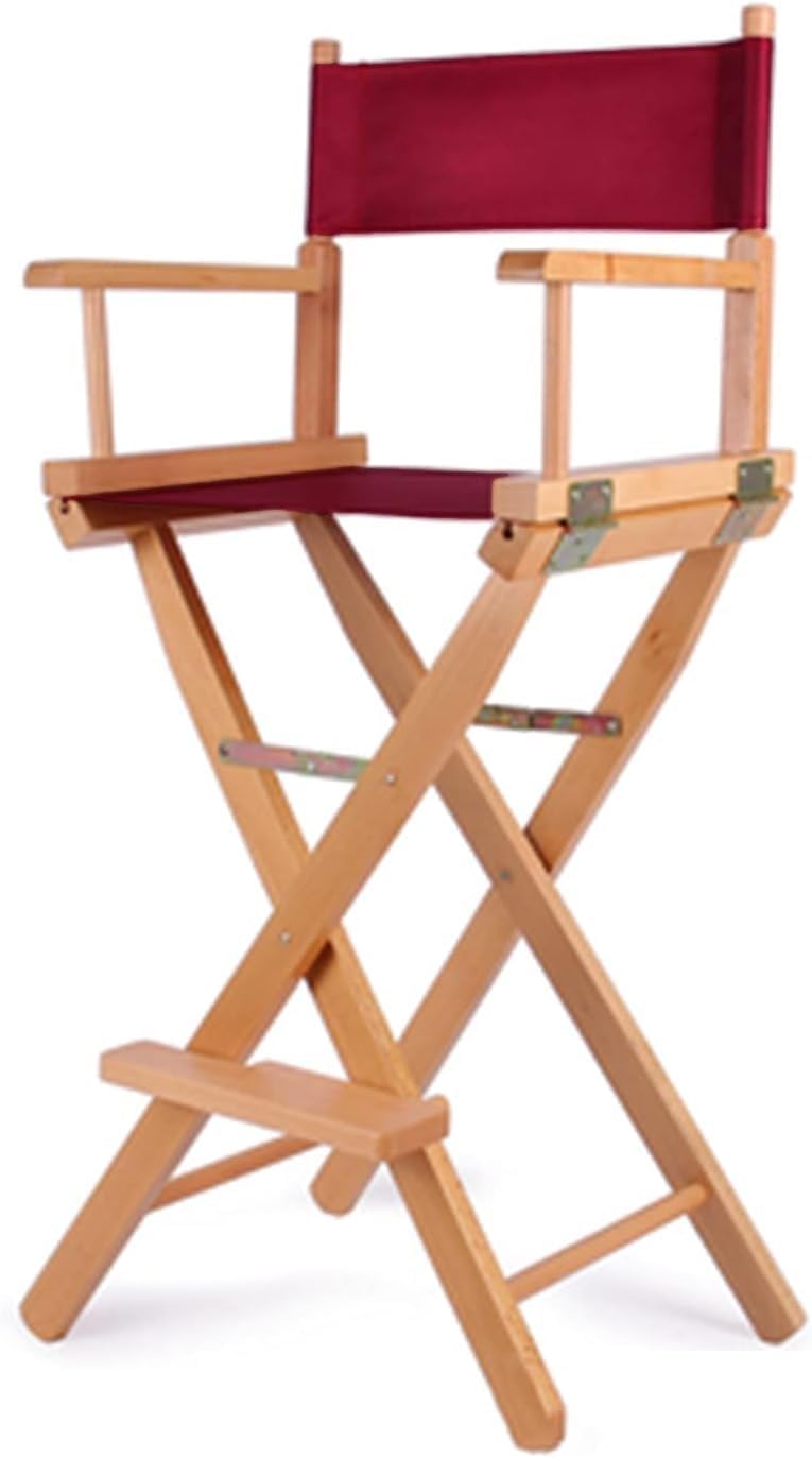 Makeup Chair，Wooden Chair，Professional Folding Painter's Stool，Portable Director's Chair，Camping Chair，Foldable Design，Easy to Carry (Color : A)