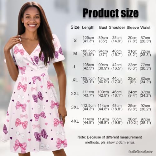 Image of Women's Summer Dresses Short Sleeve Formal Dresses with Pockets