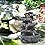 HEVIRGO 5-Tiers Cascading Rock Water Fountain with LED Lights,Modern Garden Decor for Garden,Patio,Yard,and Porch Décor,and Weather-Resistant Resin,Natural Stone Look,22" H (Gray) Big