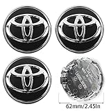 Compatible with Toyota Wheel Center Cap 2.48' 63mm Compatible with Toyota Hubcap (FT Black Cap...