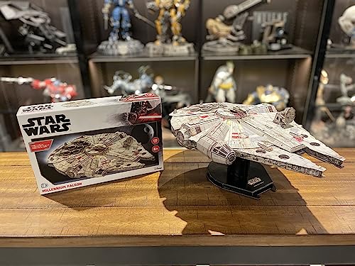 Faucon Millenium 3D Kit modélisme sans colle puzzle Star Wars gris