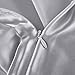 LULUSILK Silvergrey Silk Pillowcase for Hair and Skin, Mulberry Silk Pillow Case with Zipper Closure, Standard Size, Pack of 1