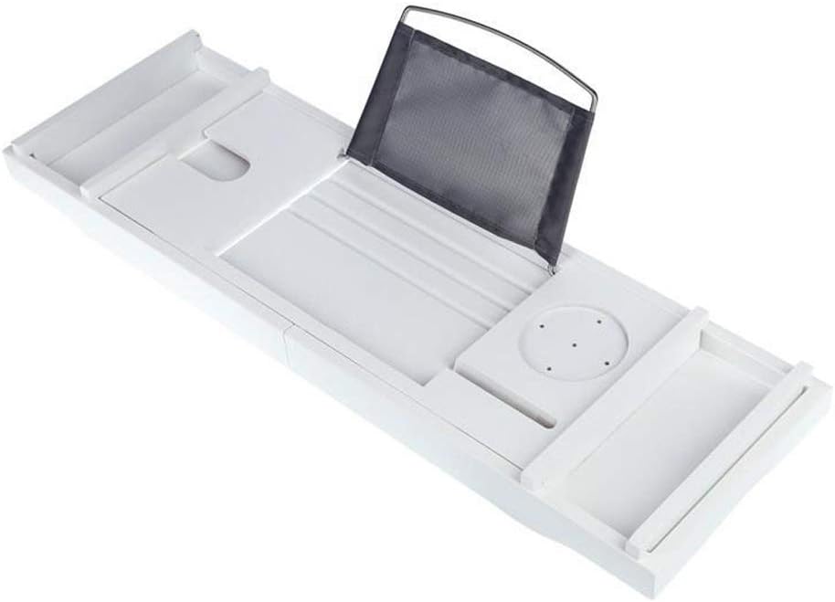 Bathtub Frame Bamboo White Waterproof Bathtub Tray Mobile Phone Tablet Reading Rack Bath Tray in The Bathroom