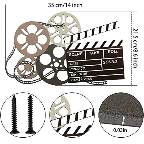 Metal Movie Reel Wall Art Abstract Antique Movie Theater Decor Beautiful Movie Reel Wall Decor Contemporary Decorative Wall Art Film Reel For Home Office Studio Decor (Colorful, Novelty Style) #TOP2