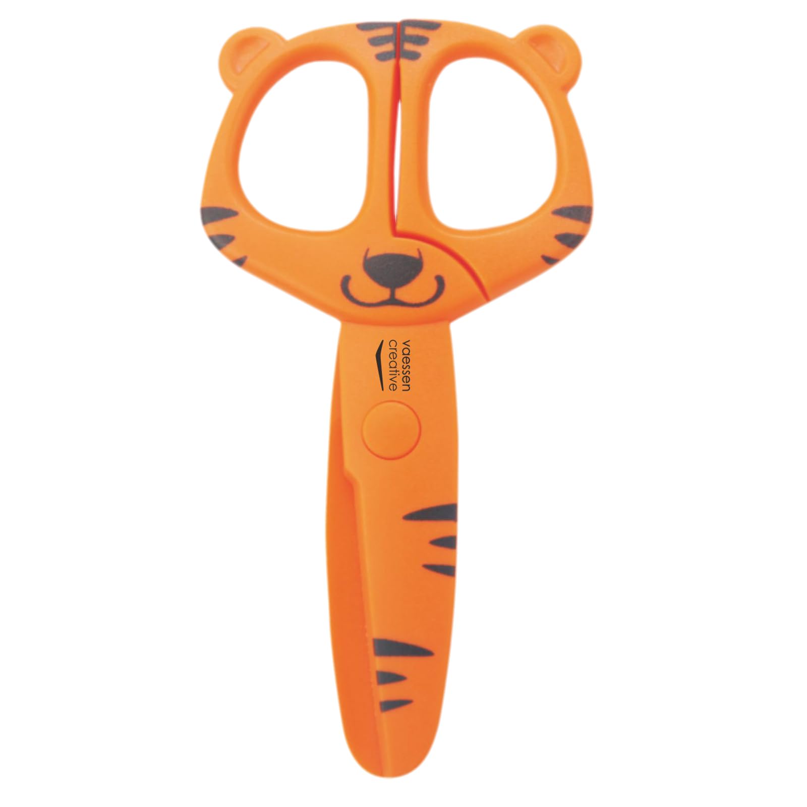 Vaessen Creative Set di Forbici per Bambini Procione, Cane, Tigre - 3 pz da 12 cm - Forbici punta arrotondata per la Sicurezza - Per Mancini e Destrimani - Progetti Creativi e di Hobbistica