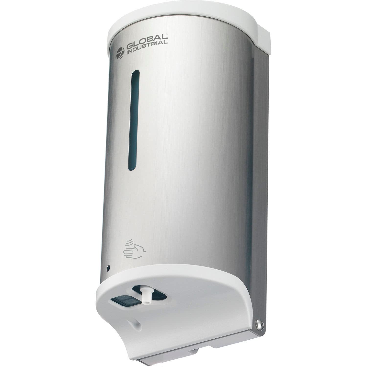 Automatic Liquid Hand Sanitizer/Soap Dispenser by Global Industrial – Stainless Steel, Silver, Model HK-MSD11