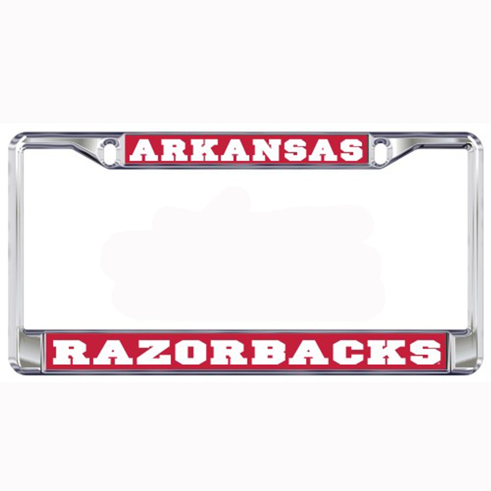 Craftique Arkansas Razorbacks Domed Metal License Plate Frame