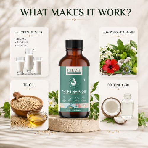 Image of 3-in-1 Ayurvedic Hair Oil - For Strong, Healthy & Nourished Hair