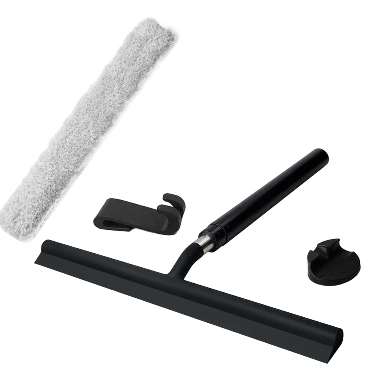 Multiple Surfaces Silicones Scraper Squeegee Telescopic Handle for Bathroom Cleaning on Mirrored and Shower Door Telescopic Shower Squeegee