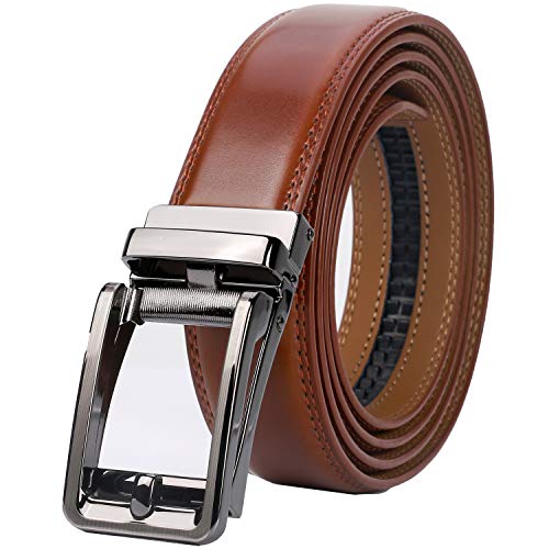 Image of Lavemi Men's Real Leather Ratchet Dress Belt with Automatic Buckle,Elegant Gift Box