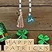 Ciieeo Patrick's Day Bead Garland with Tassels Farmhouse Shamrock Decoration for Home Lightweight Decorative Beads for Living Study and Festive Atmosphere