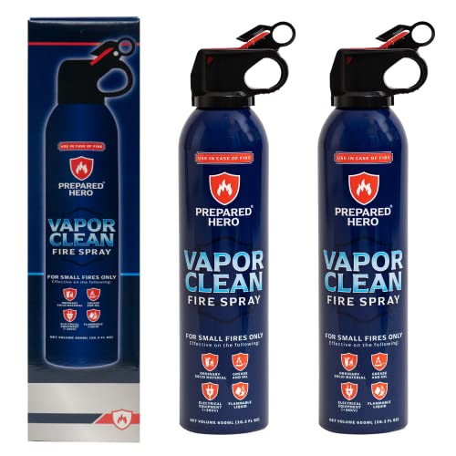 Vapor Clean Fire Spray by Prepared Hero 2 Pack Portable Fire
