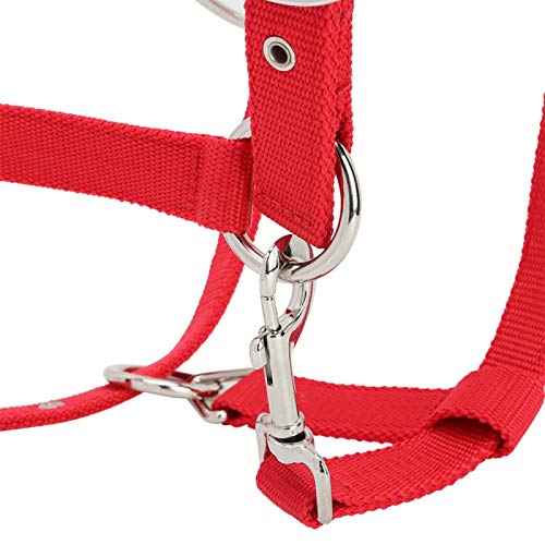 Paardrijaccessoires 6 mm trainingshalster hoofdstel, rode kleur halster, voor autorijden - Afbeelding 8