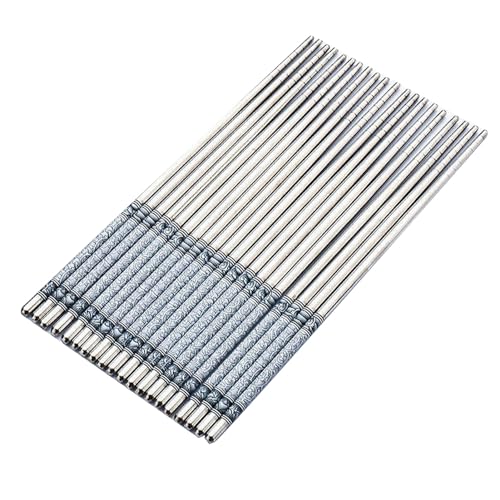 Palillos tradicionales de porcelana azul y blanca, utensilios antideslizantes para sushi y fideos salteados