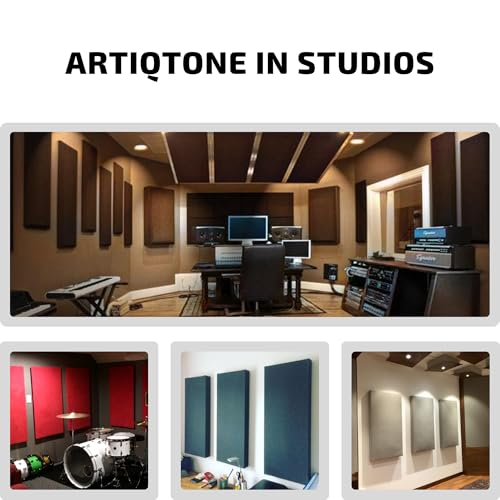 Image of Acoustic Rockwool Sound Absorption Panels 20 inch x 40 inch x 3 inch (Set of 2) | NRC 0.9 Noise Reduction Wall Panels | Rock Wool for Soundproofing Studio, Home & Office (Beige)