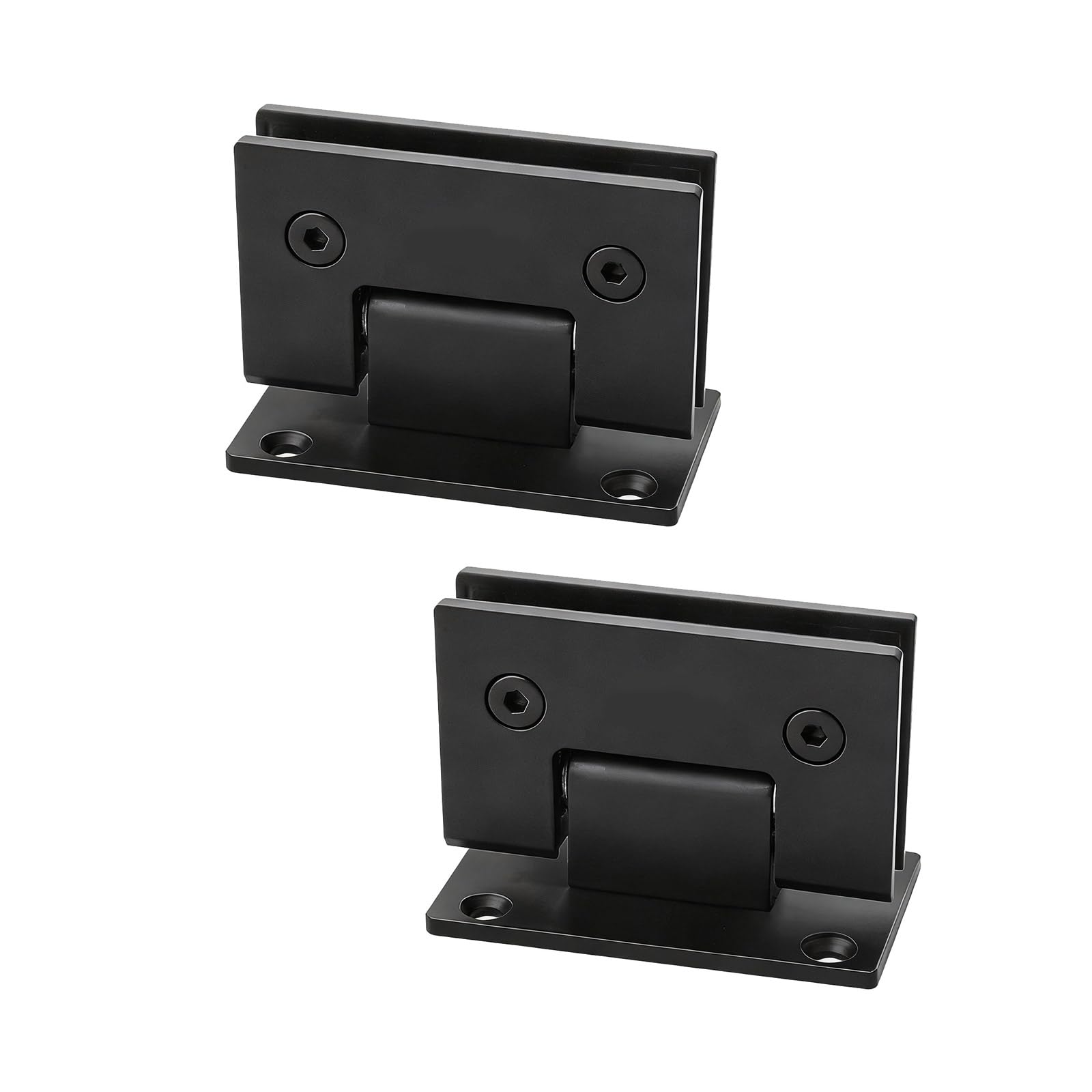 Piceioep 90 Degrees 2Pcs Frameless Glass Door Hinge Stainless Steel Shower Door Hinge With Gaskets Glass Doors Cabinet Clip Easy Install Shower Hinges