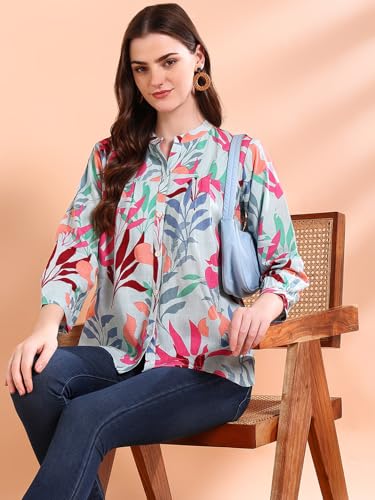 Image of Maaesa Tie-Dye Crepe Loose Fit Shirt