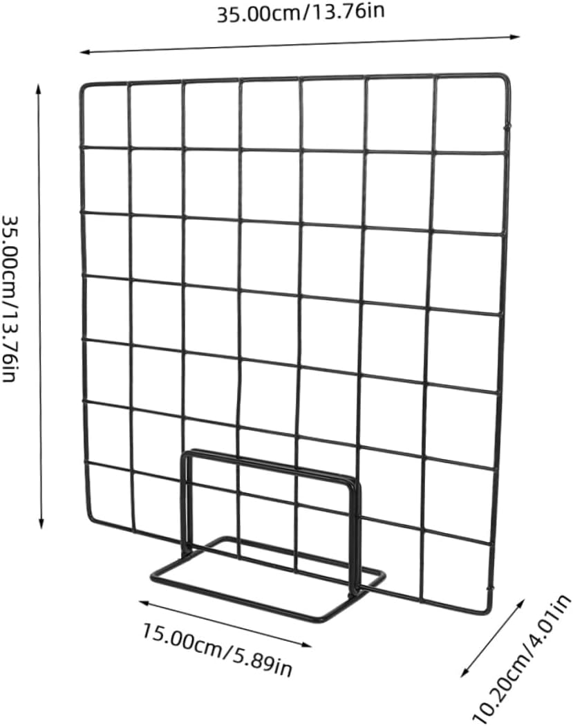 CHILDWEET 2pcs Wire Grid Display Stand for Jewelry Artwork Photos Storage Rack Modern Wall Organizer