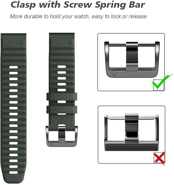 NotoCity Corrra para Garmin Fenix 7/6/5/6 Pro/7 Pro/5 Plus, Quickfit 22mm Correa para Garmin Fenix 8/8 pro 47mm, Forerunner 965/955/935, Nylon Correas para Epix Gen 2, Quatix 7/6/5(Verde militar) - 4