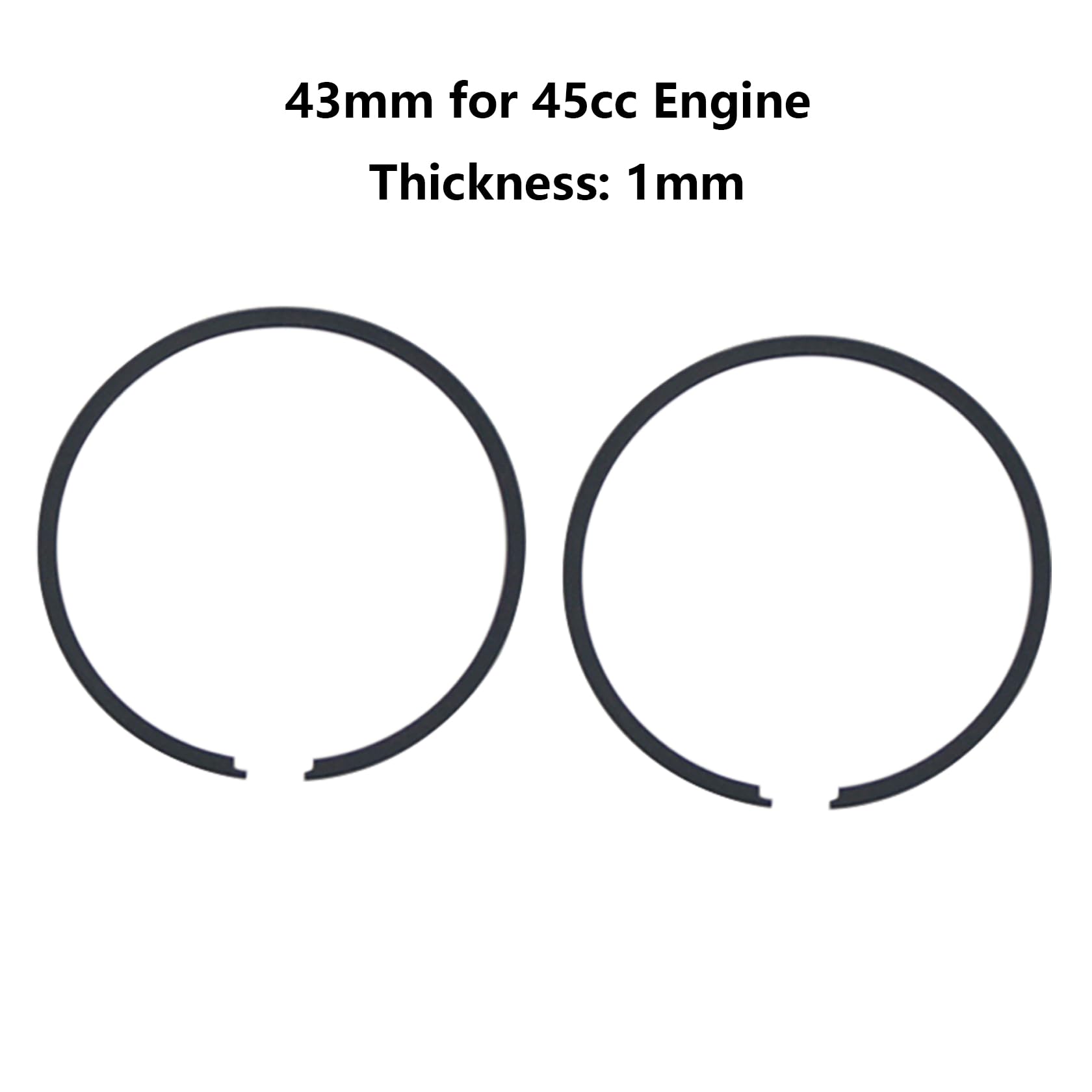 FLMLF Piston Ring 43mm for 45cc Zenoah CY Rovan Engine for 1/5 HPI ROFUN KM Baja Losi 5ive T FG MCD GoPed RedCat Rc Car Parts