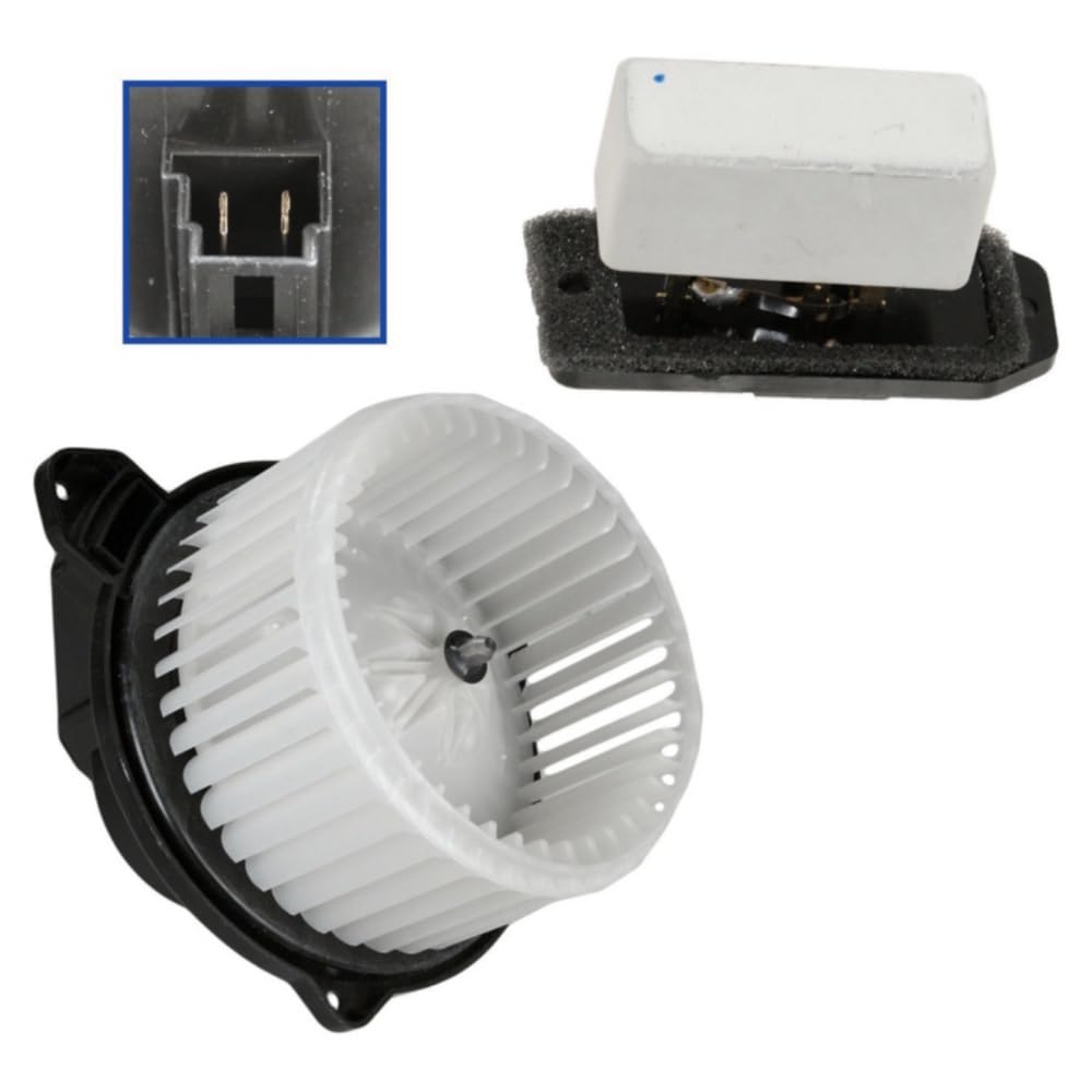 HVAC Heater Air Conditioning Blower Motor and Resistor Assembly Left Driver or Right Passenger Side Kit for Dodge for Ram 1500 02-08 for Ram 2500/3500 03-09