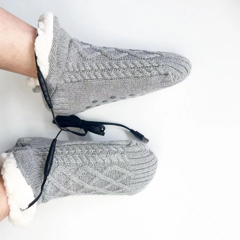USB Heated Socks for Men Women, Winter Home Electric Heating Feet Warmer