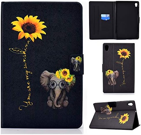 ONETHEFUL Flip Book Cover for Lenovo Tab M10 HD (2nd Gen)10.1" 2020 TB-X306X TB-X306F Case PU Leather Stand Protective Tablet Covers - white cat