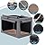 Petsfit Dog Crate Large, Portable Fabric Dog Crate with Sturdy Frame and Fleece Mat,Dog Carrier for Medium and Large Dogs