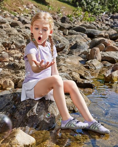 Image of Stelle Water Shoes for Kids Adjustable Laces | Quick Dry Barefoot Non-Slip Shoes with a Roomy Toe Box for Boys and Girls,Beach,Hiking,Toddler to Big Kid