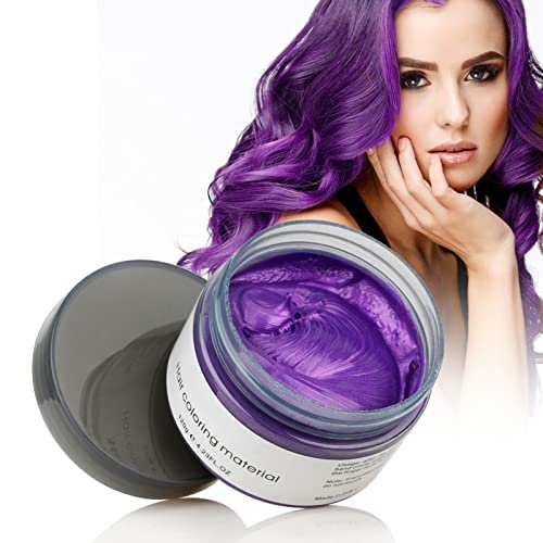 Instant Hair Coloring Wax, Temporary Hairstyle Cream, Natural Colorful Hair Color Wax Mud Dye Cream for Halloween, Party, Daily Use, Professional DIY Matte Hairstyle Cream for Men & Women